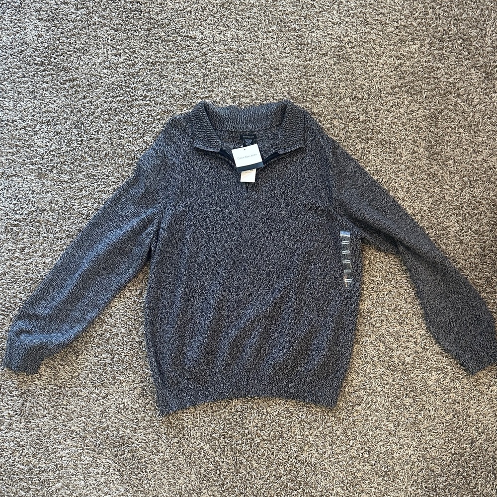 Calvin Klein Jeans Monochrome Knit Zip-Up